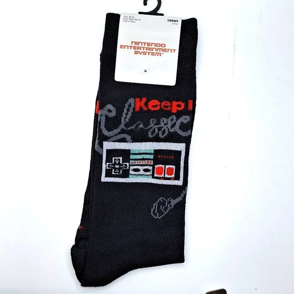 NINTENDO keep it classic gaming socks gamer accessory